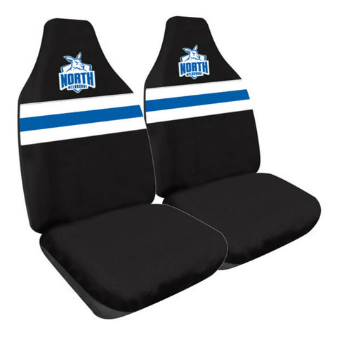 AFL Front Car Seat Covers - North Melbourne Kangaroos - Set Of 2 One Size
