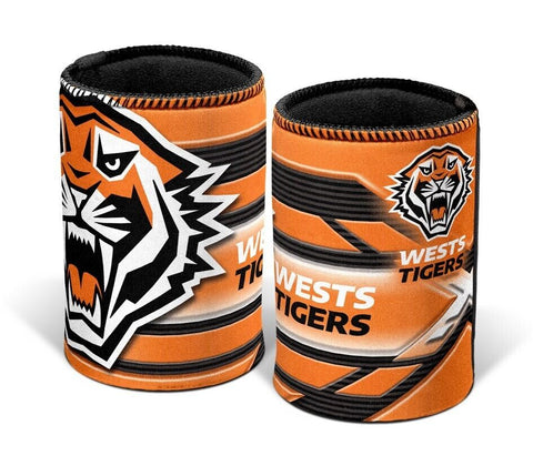 NRL Stubby Can Cooler - West Tigers - Drink - Rubber Base