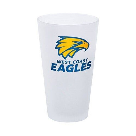 AFL Frosted Conical Glass Set Of Two - West Coast Eagles - 500ml