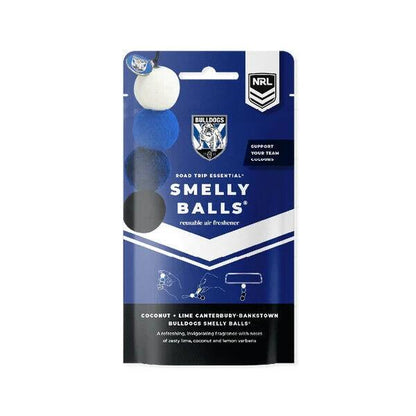NRL Smelly Balls Set - Canterbury Bulldogs - Re-useable Car Air Freshener