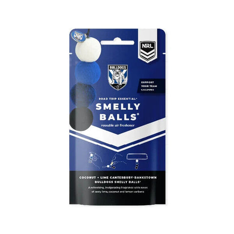 NRL Smelly Balls Set - Canterbury Bulldogs - Re-useable Car Air Freshener