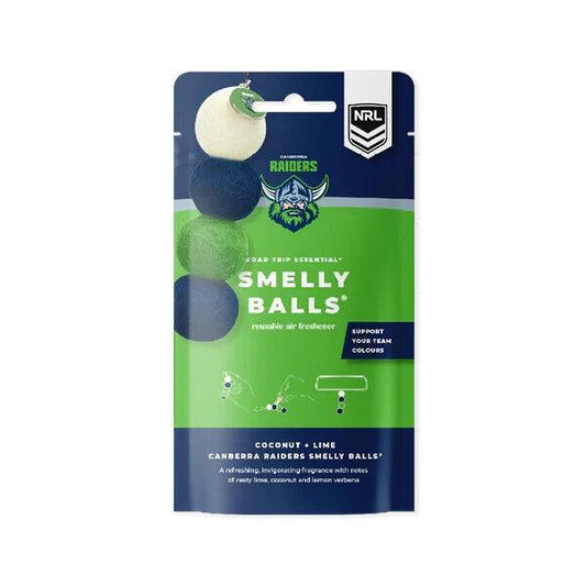 NRL Smelly Balls Set - Canberra Raiders - Re-useable Car Air Freshener