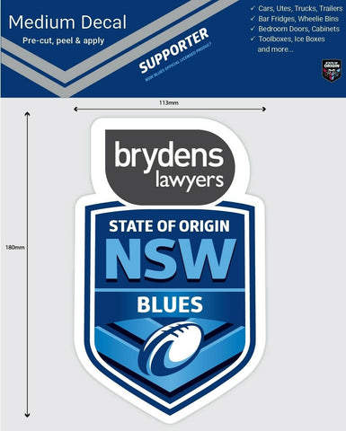 NRL Medium Game Day Decal - New South Wales Blues - NSW - Car Sticker