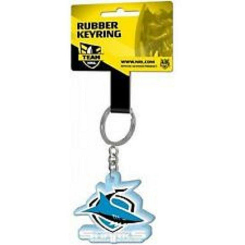 NRL Key Ring - Cronulla Sharks - Rubber Keyring - Rugby League -