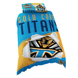 NRL Doona Quilt Cover With Pillow Case - Gold Coast Titans - All Sizes - Bed