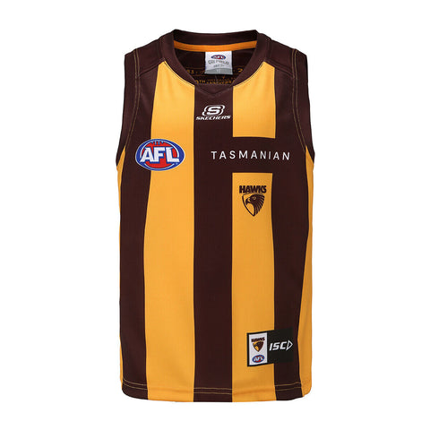 AFL 2023 Home Guernsey - Hawthorn Hawks - Kids - Youth - Aussie Rules - ISC