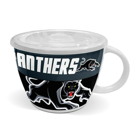NRL Soup Mug with Lid - Penrith Panthers - Ceramic - 850mL Capacity
