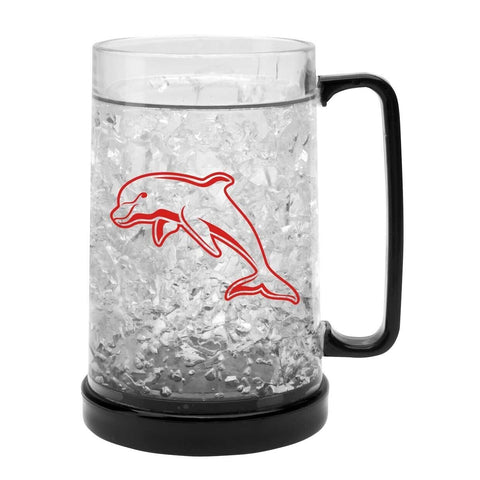 NRL Freeze Mug - Dolphins - 375ML - Gel Freeze Mug Drinking Cup