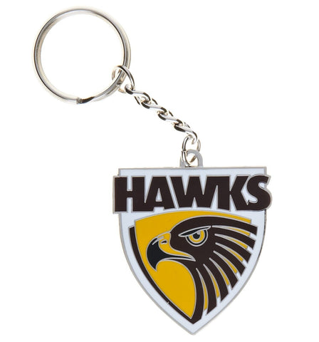 AFL Logo Metal Key Ring - Hawthorn Hawks - Keyring - Aussie Rules - TROFE