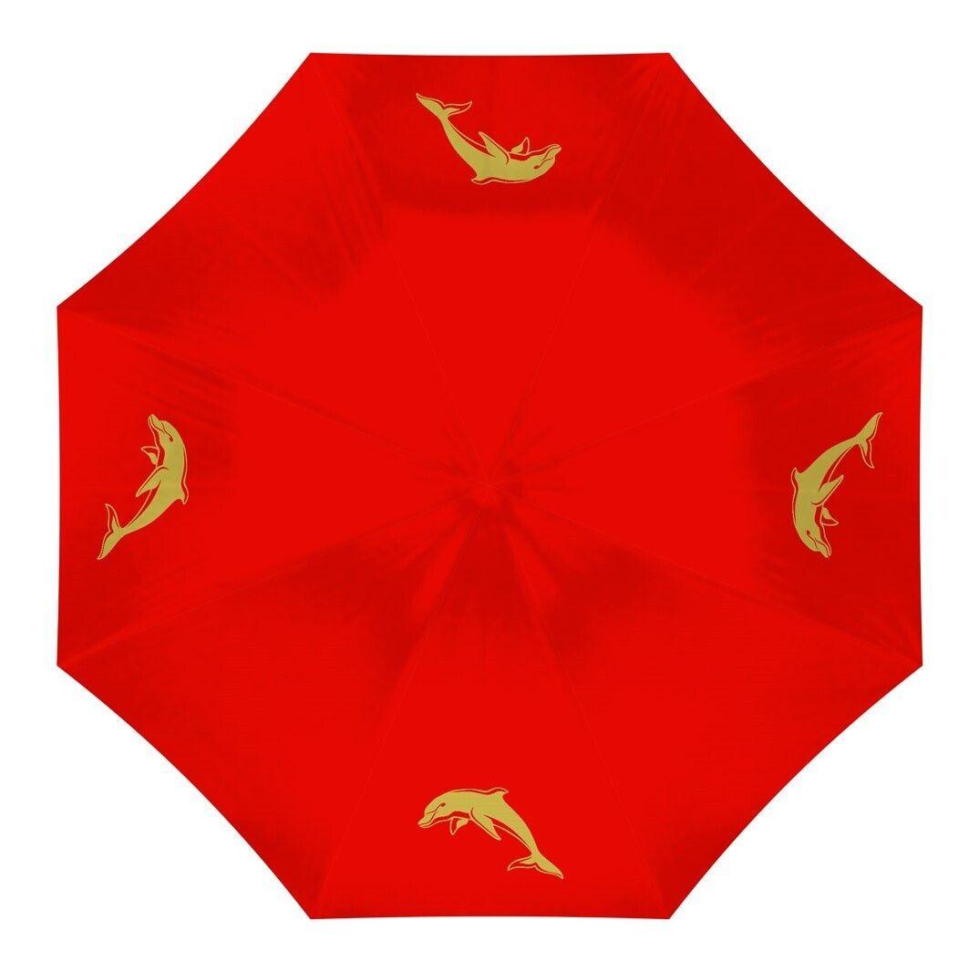 NRL Compact Umbrella - Dolphins - Rain - Glovebox - 60cm Length W17cm