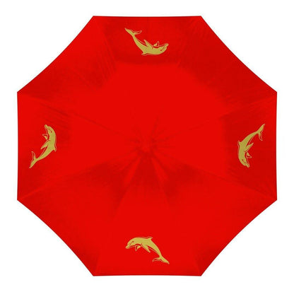NRL Compact Umbrella - Dolphins - Rain - Glovebox - 60cm Length W17cm
