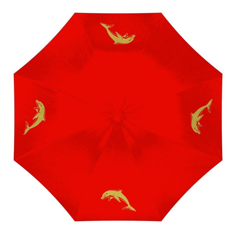 NRL Compact Umbrella - Dolphins - Rain - Glovebox - 60cm Length W17cm