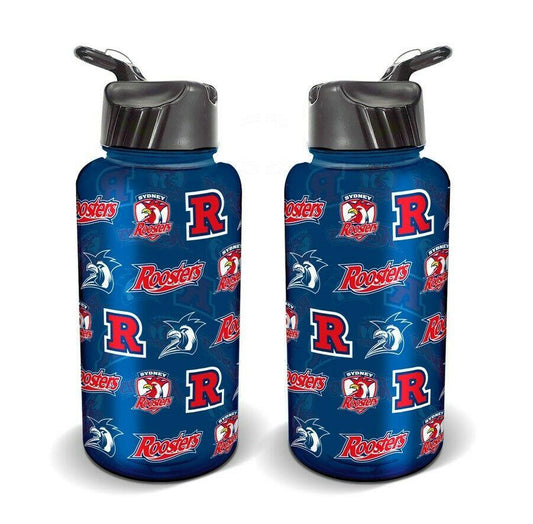 NRL Flip Drink Bottle 1L - Sydney Roosters - BPA Free - Water Bottle