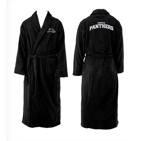 NRL Long Sleeve Bath Robe - Penrith Panthers - Dressing Gown - Adult
