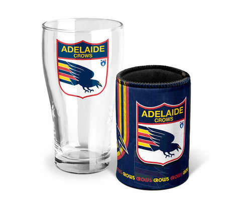 AFL Heritage Pint and Can Cooler Set - Adelaide Crows - Stubby Cooler