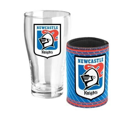 NRL Heritage Pint and Can Cooler Set - Newcastle Knights - Stubby Cooler