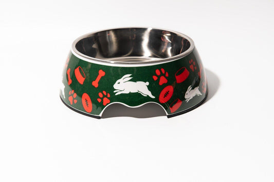 NRL Pet Bowl - South Sydney Rabbitohs - Food Water - Dog Cat