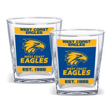AFL Spirit Glass Set - West Coast Eagles - 250ml Cup - Set Of Two