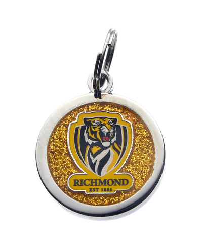 AFL Pet ID Tag - Richmond Tigers - Engravable - 25mm diameter
