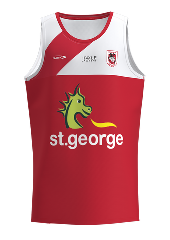 NRL 2023 Training Tee Singlet - St George Illawarra Dragons - Adult - CLASSIC