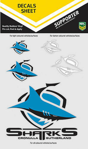 NRL UV Decal Sticker Set - Cronulla Sharks - BNWT