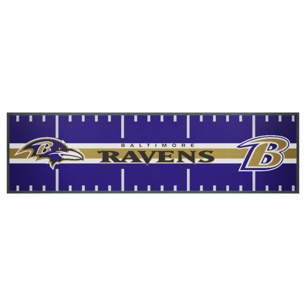 NFL Bar Runner - Baltimore Ravens - 25x90cm - Rubber Backed