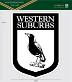 NRL Heritage Fridge Decal Western Suburbs Magpies Team Logo Sticker - 470x350mm