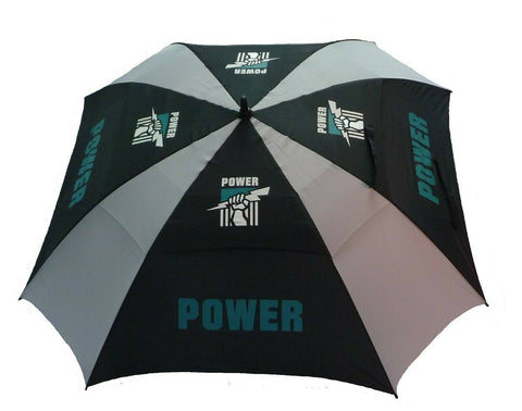 AFL Premium Umbrella - Port Adelaide Power - Rain Weather - 62 Inch Canopy