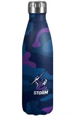 NRL Stainless Steel Wrap Water Bottle - Melbourne Storm - 500mL