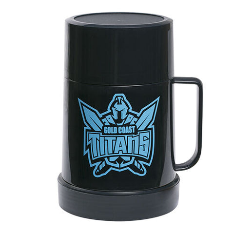 NRL Coffee Tea Flask Thermos With Cup - Gold Coast Titans - Team Logo -