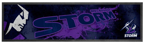 NRL Logo Bar Runner - Melbourne Storm - Bar Mat - 25cm x 90cm