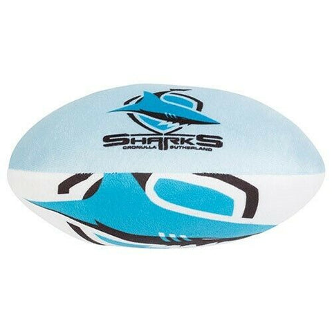 NRL Plush Soft Football - Cronulla Sharks - 12cm x 25cm Ball