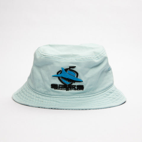 NRL Twill Bucket Hat - Cronulla Sharks - Sky Blue - Adult Size