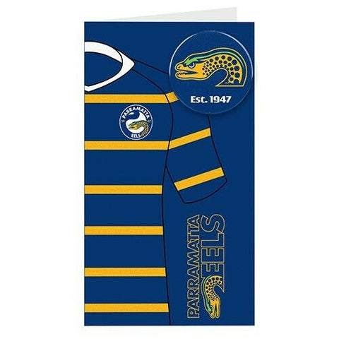 NRL Gift Card With Badge - Parramatta Eels - Gifts
