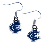 AFL Logo Metal Earrings - Carlton Blues - Surgical Steel - Drop Earrings