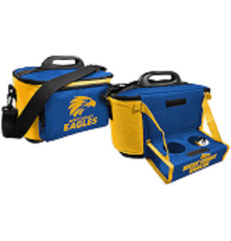 AFL Drink Cooler Bag With Tray - West Coast Eagles - Aussie Rules - Zip Pocket