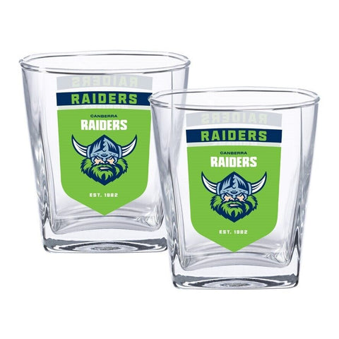 NRL Spirit Glass Set - Canberra Raiders - 250ml Cup - Set Of Two