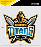 NRL Fridge Decal - Gold Coast Titans -Team Logo Sticker - 425x468mm