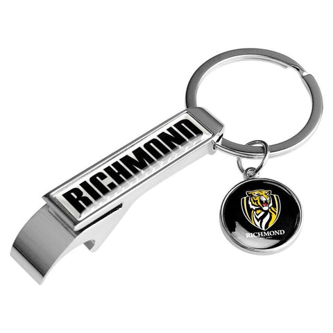 AFL Bottle Opener Key Ring - Richmond Tigers - Metal Keyring