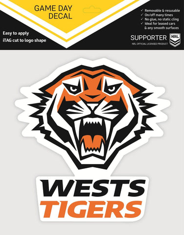 NRL Game Day Decal  - West Tigers - Car Sticker 180mm