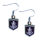 AFL Logo Metal Earrings - Fremantle Dockers - Surgical Steel - Drop Earrings
