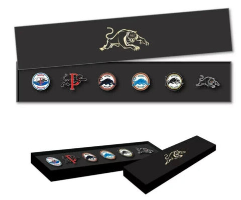NRL Evolution Pin Set - History Logos - Penrith Panthers