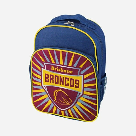 NRL Shield Backpack - Brisbane Broncos - Kids Bag - School Back Pack