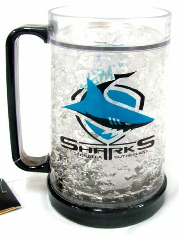 NRL Freeze Mug - Cronulla Sharks -   - 375ML - Gel Freeze Mug Drinking Cup