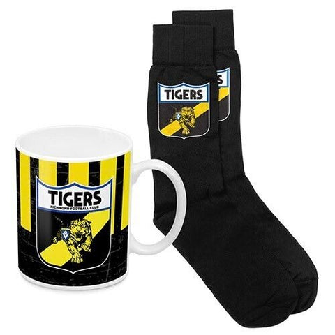 AFL Heritage Coffee Mug & Sock Pack - Richmond Tigers - Gift Boxed