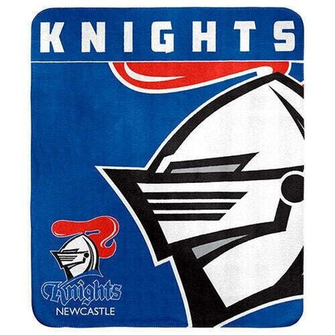 NRL Polar Fleece Blanket - Newcastle Knights - 150x130cm - Rugby League