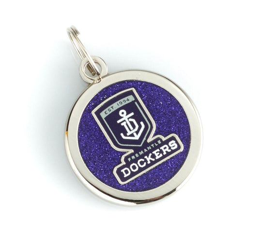 AFL Pet ID Tag - Fremantle Dockers - Engravable - 25mm diameter