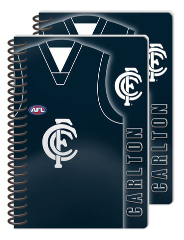 AFL Notebook Pad - Set Of Two - Carlton Blues - Rugby League