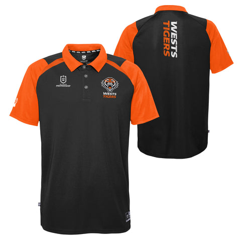 NRL Mens Performance Supporter Polo Shirt - West Tigers