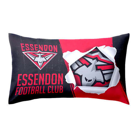 AFL Pillow Case - Essendon Bombers - Bed Pillowcase - Team Colours - Team Logo